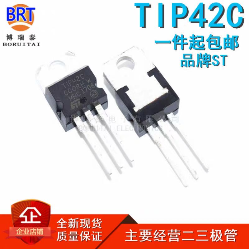 TIP42C TIP42 Asli ORI ST PNP To-220 Transistor Daya