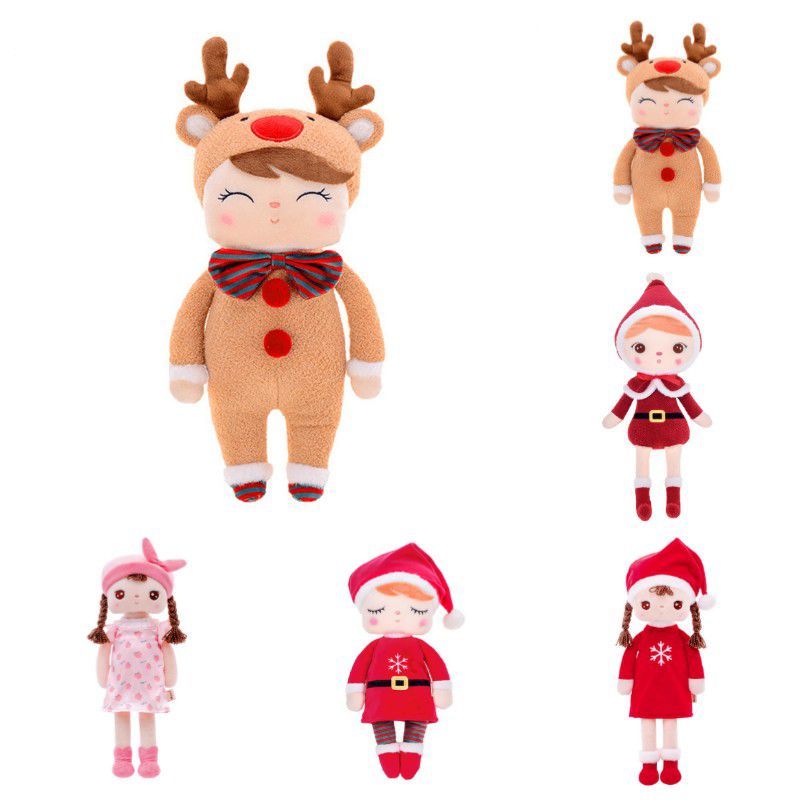 Metoo Reindeer Santa Baby Doll-Boneka Lembut Tidak Beracun Natal