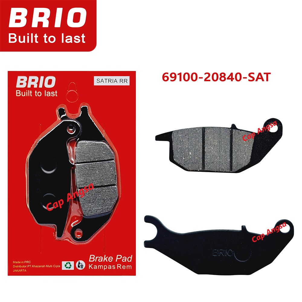 BRIO FRONT BRAKE PAD KAMPAS REM DEPAN DISC DISPED REM SATRIA FU RR 150 JUPITER MX SUPRA X 125 SKYDRIVE 20pc 1dus