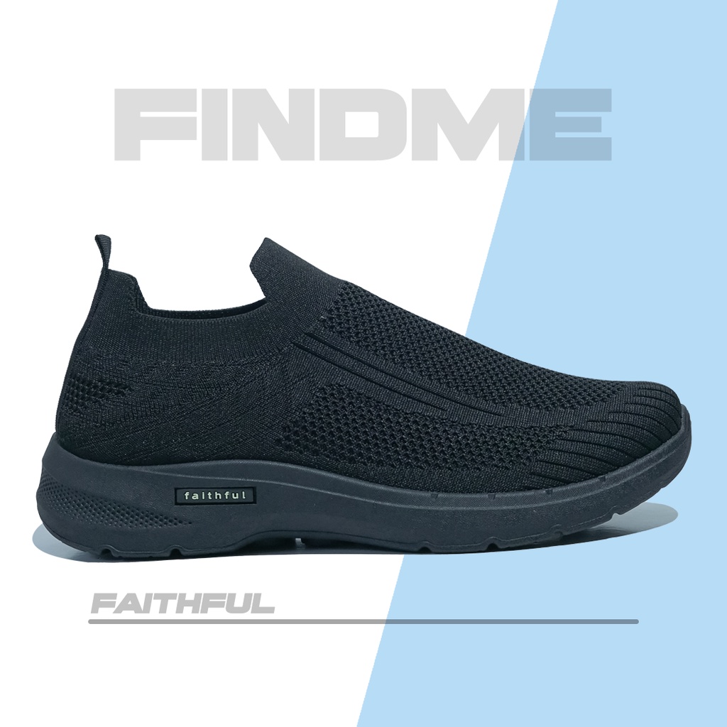 SEPATU SNEAKERS PRIA FINDME KEKINIAN TRENDY BAGUS ALL EVENT BAHAN BREATHABLE FLYKNIT IMPORT FAITHFUL