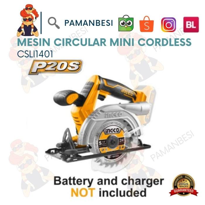 Csli1401 Mesin Circular Saw Mini Cordless 20V + Kg