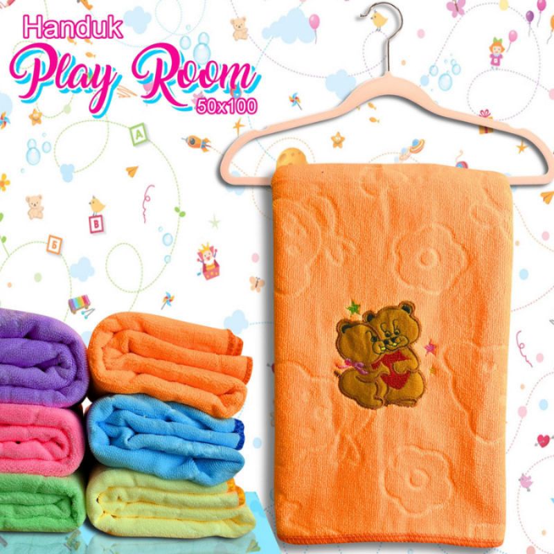 Handuk Anak Bayi merk Play Room / Handuk Baby Lembut / Handuk Karakter anak