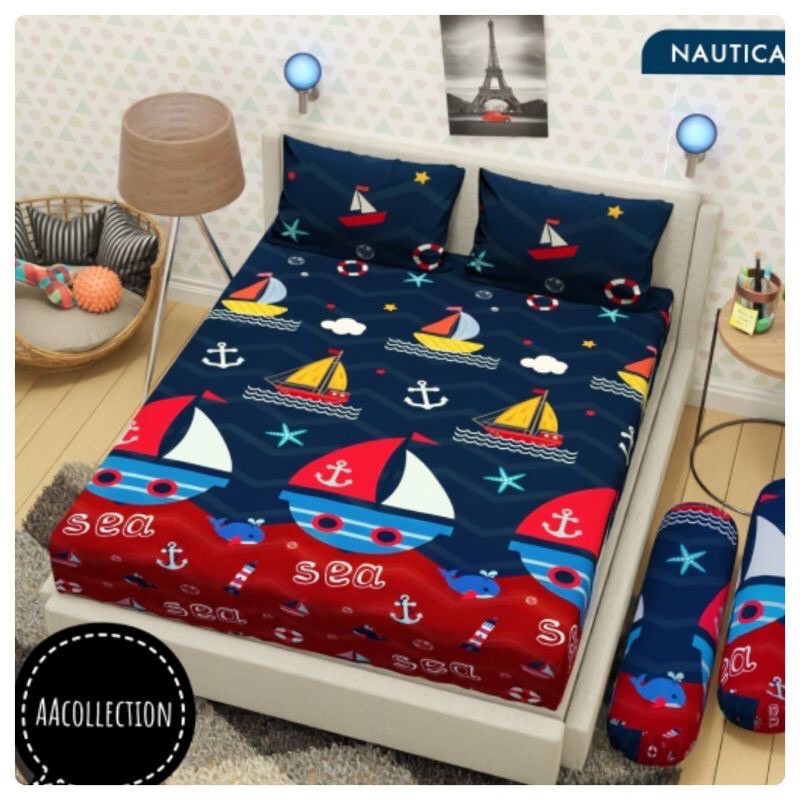SPREI SEPRAI SEPREI HOMEMADE MOTIF KARAKTER GAMBAR KAPAL LAYAR SHIP MOBIL MOBILAN TAYO DINO DINOSAUR