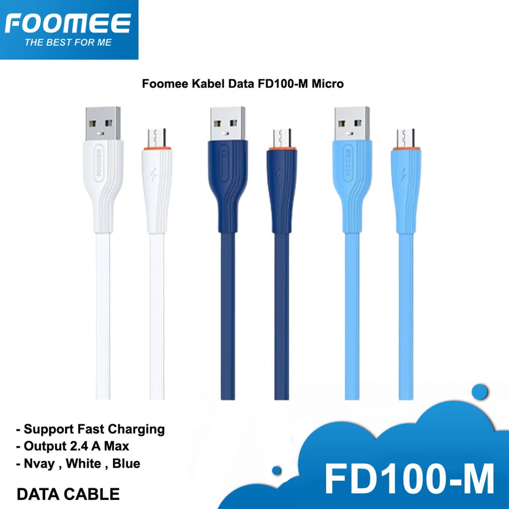 Kabel Data Micro USB Fast Charging Foomee FD100-M Kabel Micro 100CM