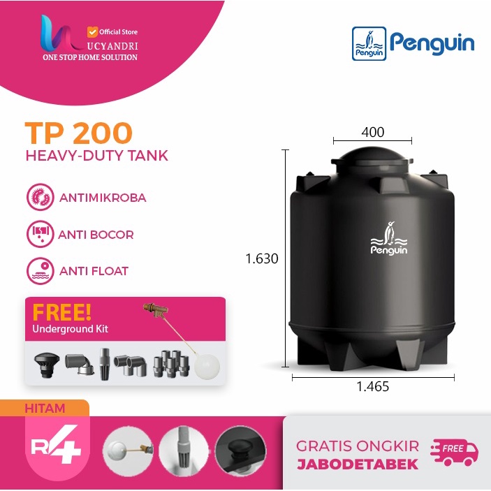 Penguin Tangki Tanam TP 200 / Ground Tank / Tandon / Toren Air PREMIUM QUALITY