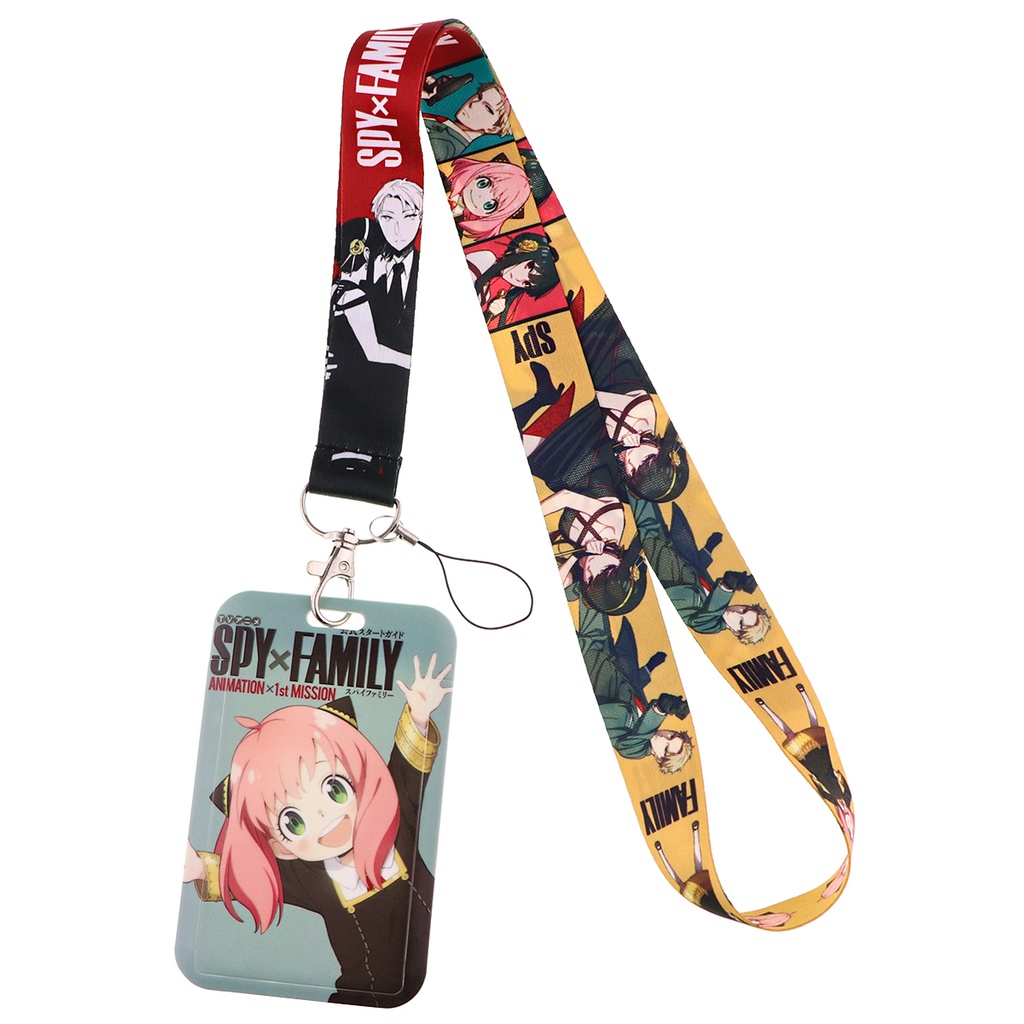 Spyx Strap Leher Holder Kartu ID / Handphone Motif Kartun Anime Jepang