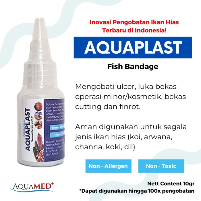 AQUAPLAST Fish Bandage Obat Luka Ikan Koi Arwana Ulcer Bakteri Aquamed