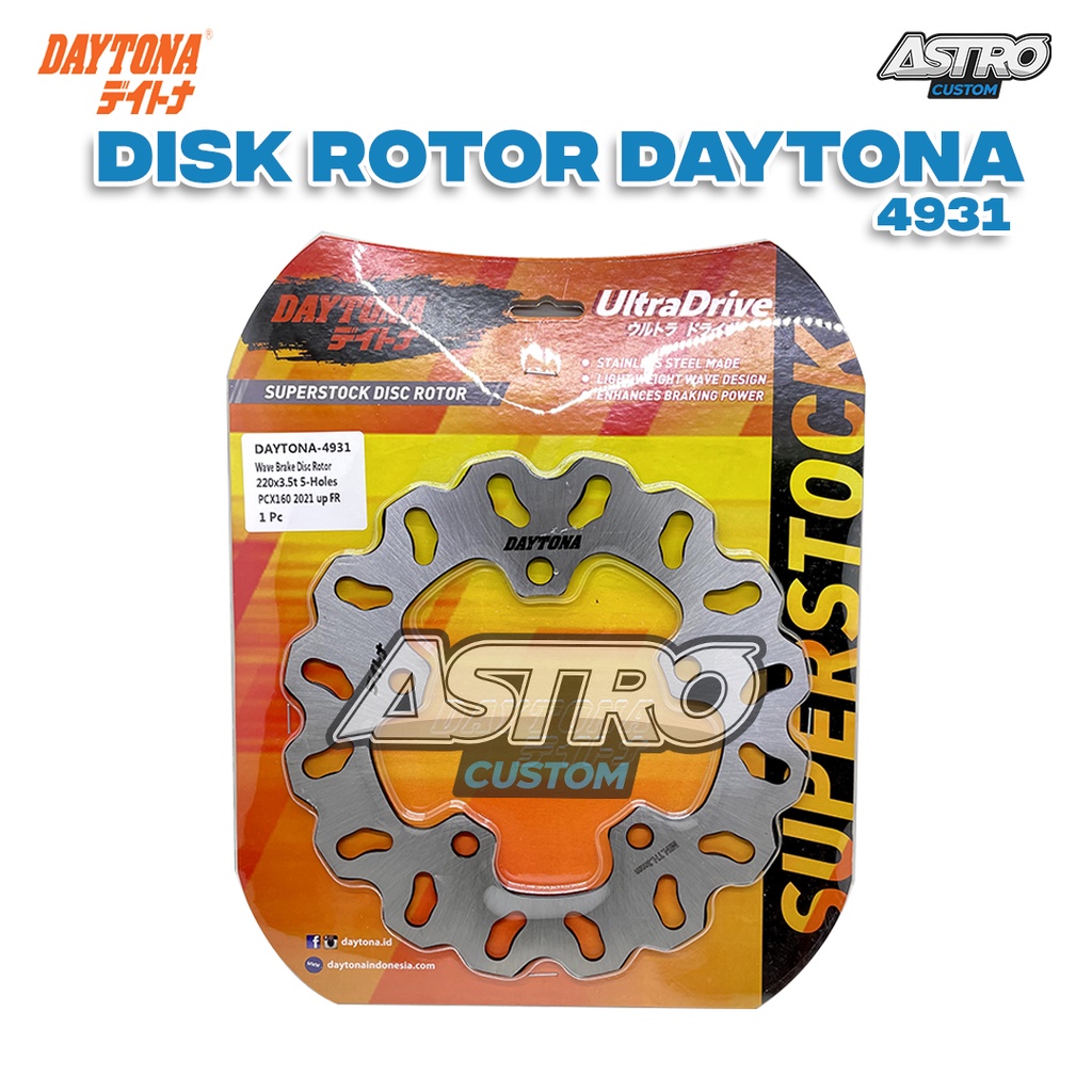 Piringan Cakram Depan PCX 160 Disc Rotor Daytona Wave Style Superstock Piringan Depan Rem Cakram