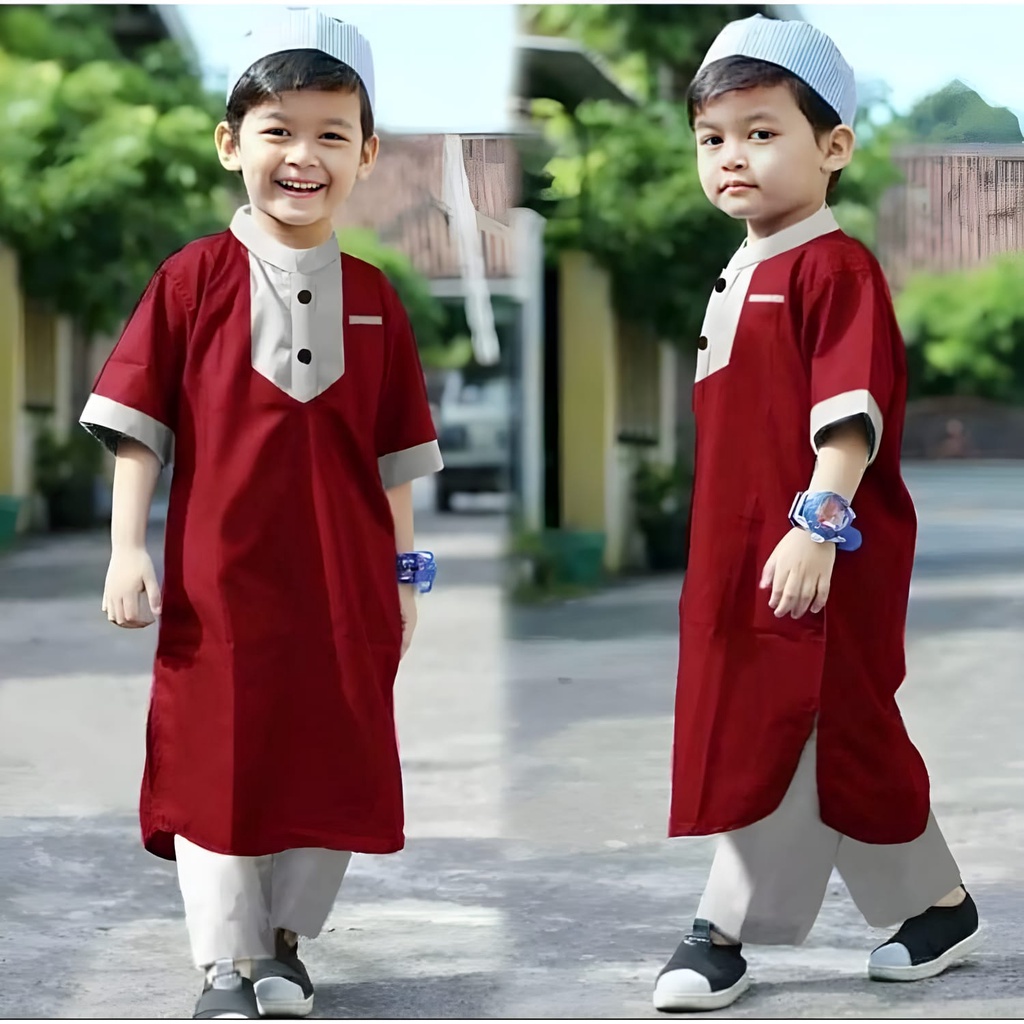 PROMO SETELAN BAJU KOKO ANAK 1-10  TAHUN TERBARU DAN TERLARIS /KOKO FAHRI HARGA GROSIR/FASHION MUSLIM