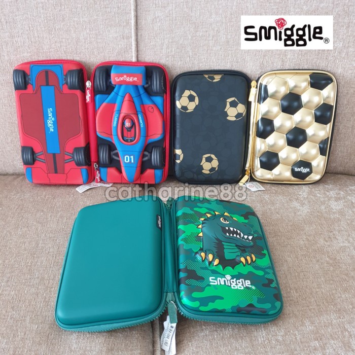 

Smiggle Tempat Pensil Racing Car Bola Gold Dinosaur Dino Ball Kick Off