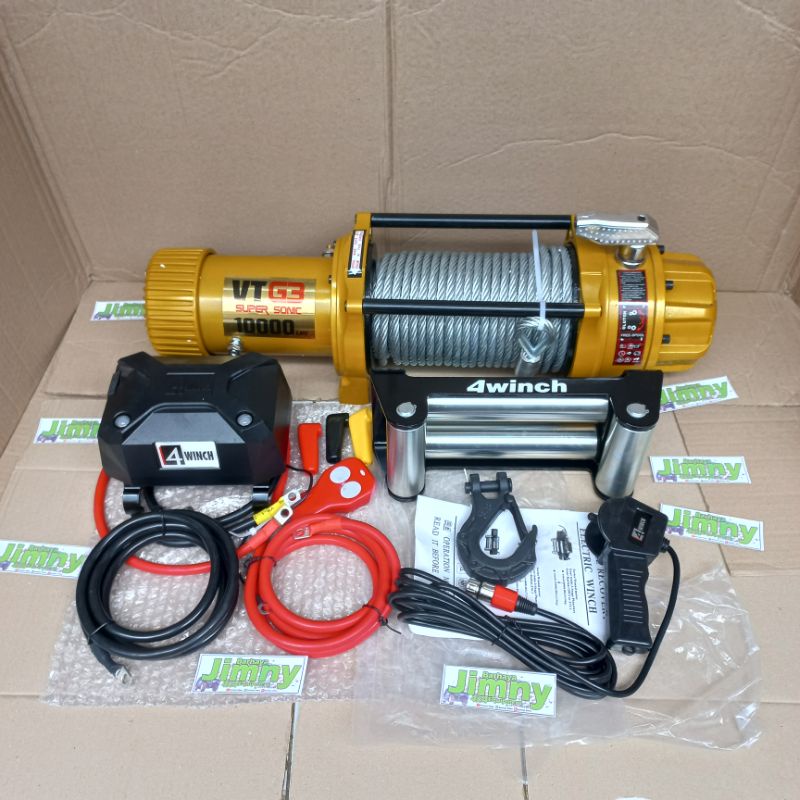 Jual WINCH JIMNY KATANA MERK 4WINCH 10000LBS 4,7 ton SUPER HIGH SPEED