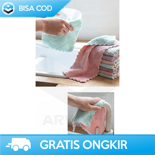 KAIN LAP DAPUR SERBAGUNA KAIN LAP MICROFIBER HALUS LEMBUT SERAP NODA