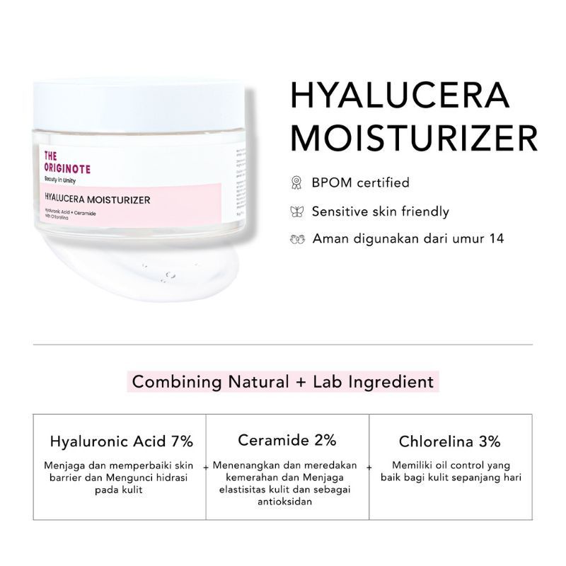 The Originote Hyalucera Moisturizer | Facial Cleanser | Toner | Serum | Sunscreen | Eye Lash | Clay Mask