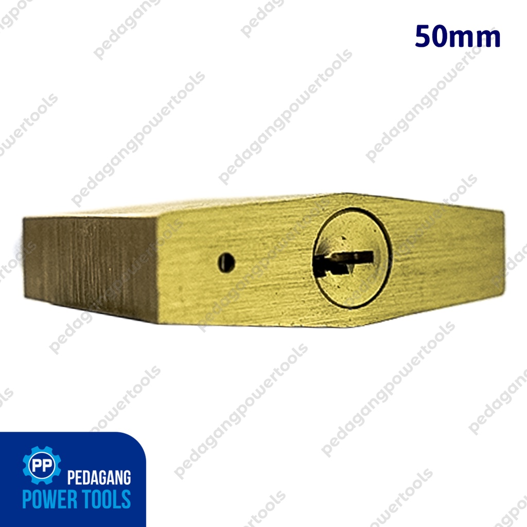 TEKIRO GEMBOK KUNINGAN 50 MM PAGAR RUMAH LEHER PENDEK BRASS PADLOCK