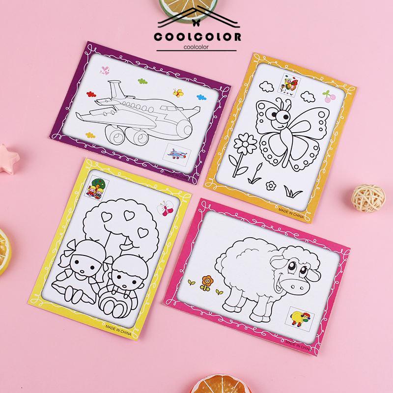 COD❤️Mainan Lukisan Cat Air Set Alat Lukis Mewarnai Gambar Edukasi Anak Kuas Kerajinan Tangan Murah Kios Balita Fawa- cl