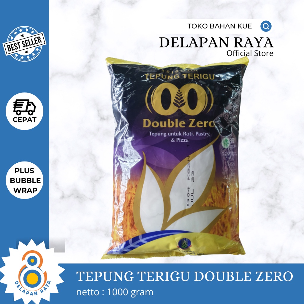 

SRIBOGA TEPUNG TERIGU DOUBLE ZERO 1KG - 8Raya