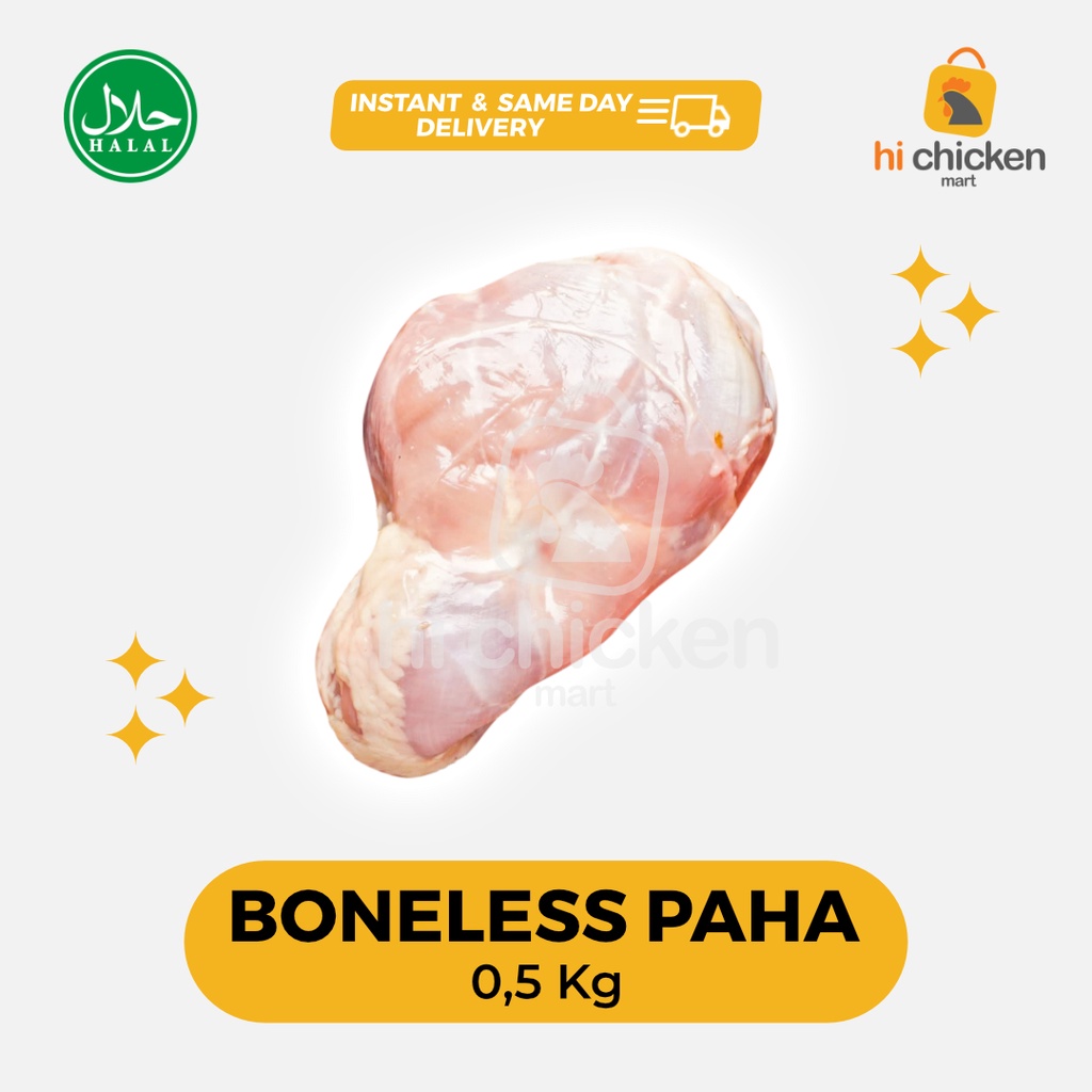 

Boneless Paha Ayam Segar / Fillet Paha Ayam Fresh 500 Gram / 0.5 Kg