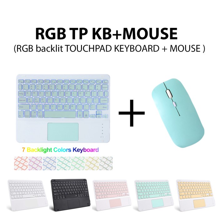 Keyboard Keyboard + Mouse For Ipad/Samsung/Universal Tablet Pink Tosca Yellow