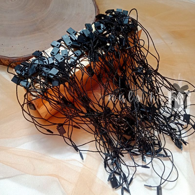 

Tali Hang Tag Label-Tali Hang Tag Kotak Benang Hitam