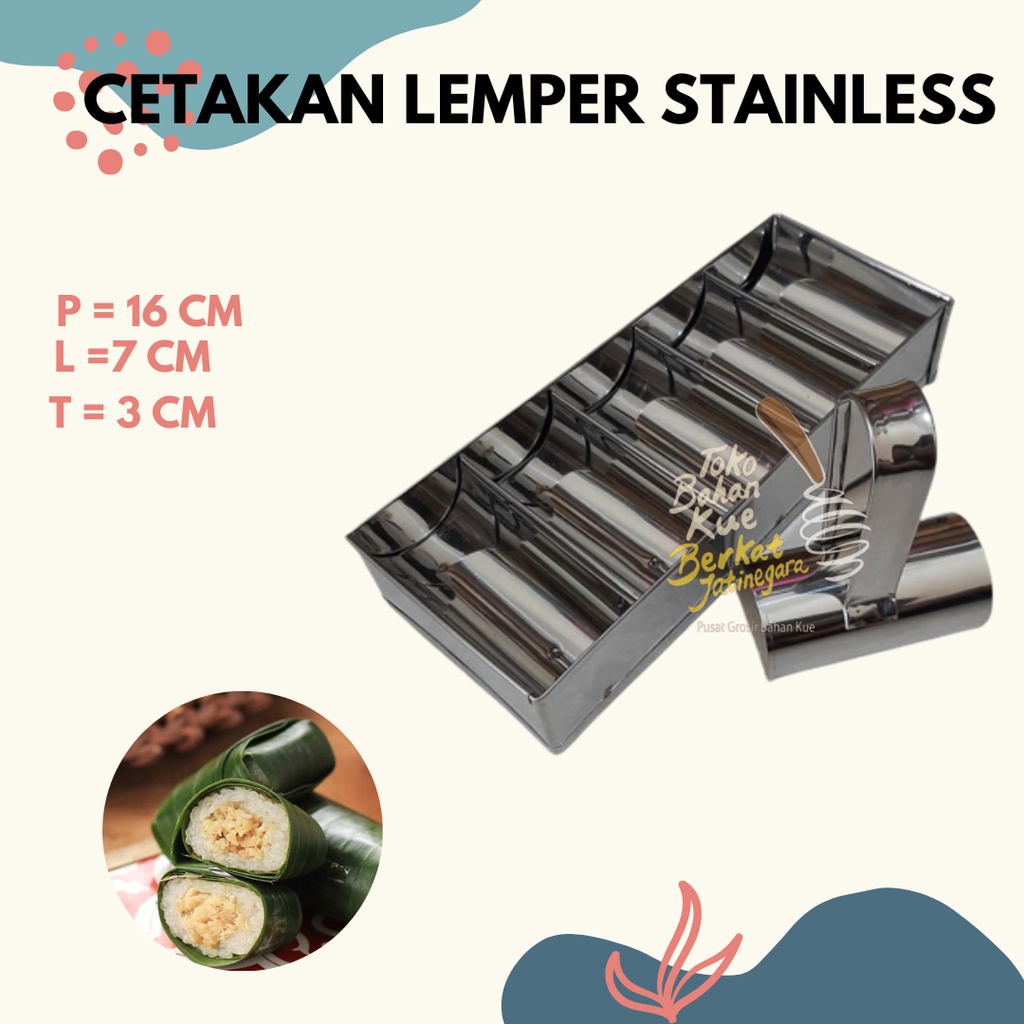 CETAKAN LEMPER STAINLESS 5 SEKAT / CETAKAN KUE LEMPER