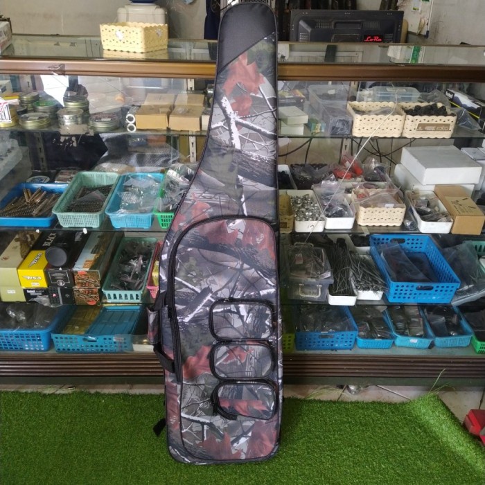 (PROMO COD) Tas Senapan Camo Ransel Busa Tebal - Plus Pompa