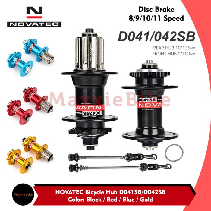 Hub FreeHub Novatec 32 Hole Six Bolt Sealed Bearing Jangkrik5 Warna