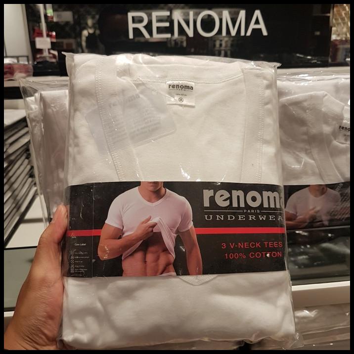 Promo Renoma Underwear Men - Kaos Dalam Pria Isi 3 - V Neck