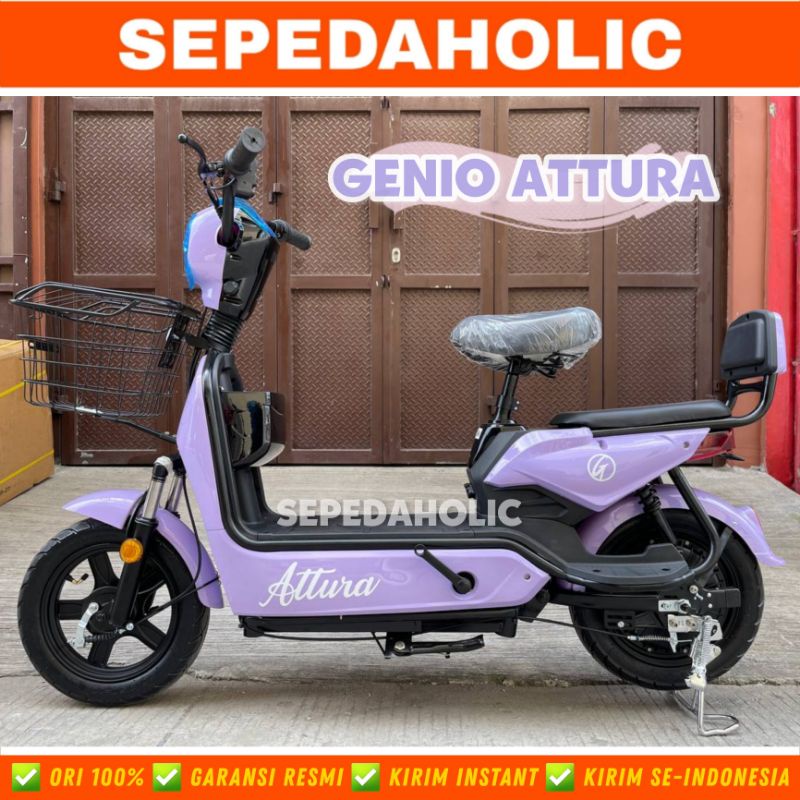 Sepeda Motor Listrik GENIO ATTURA BY UNITED 350 Watt / FACTOR 811 500 Watt Electric E Bike