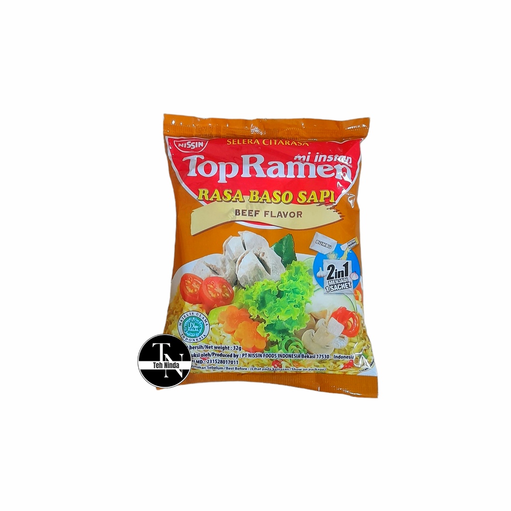 

MIE TOP RAMEN JADUL Rasa Baso Sapi 32gr [ Satuan ]