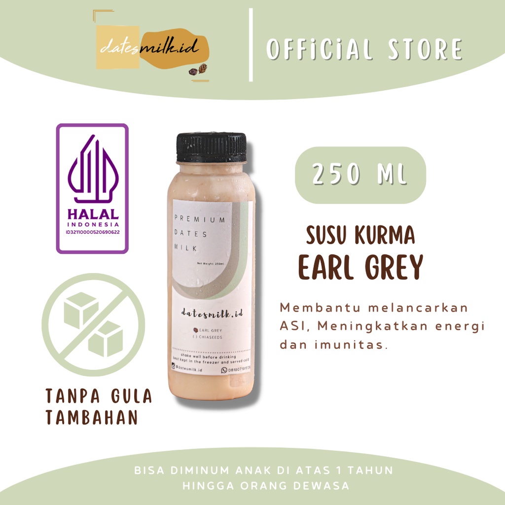 

Susu Kurma 250ml Earl Grey with Chia Seeds Ampuh untuk ASI Booster Cocok untuk Ibu Hamil & Menyusui