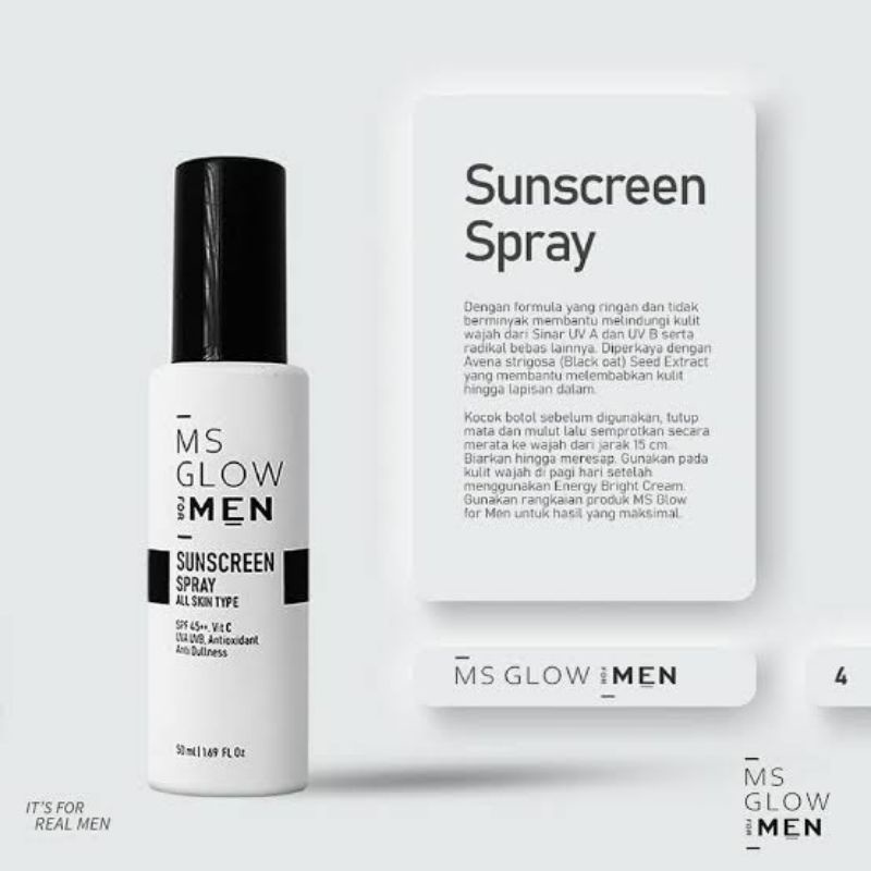 MS GLOW SUNSCREEN SPRAY FOR MEN ORIGINAL