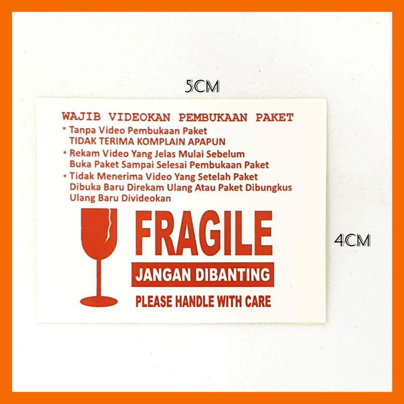 

Stiker Unboxing Fragile 4cmx5cm