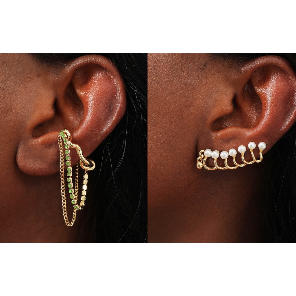 EARCUFF KRISTAL MUTIARA - 2317 / 2314