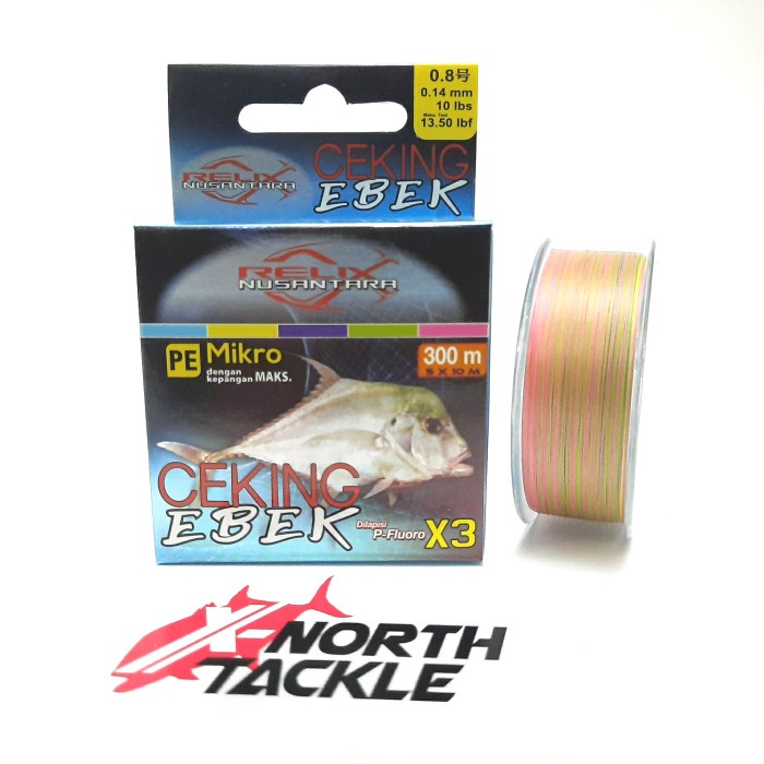 Senar Pe Relix Nusantara Ceking Ebek X3 300M Pe 0.8 - 10Lbs - 0.14Mm