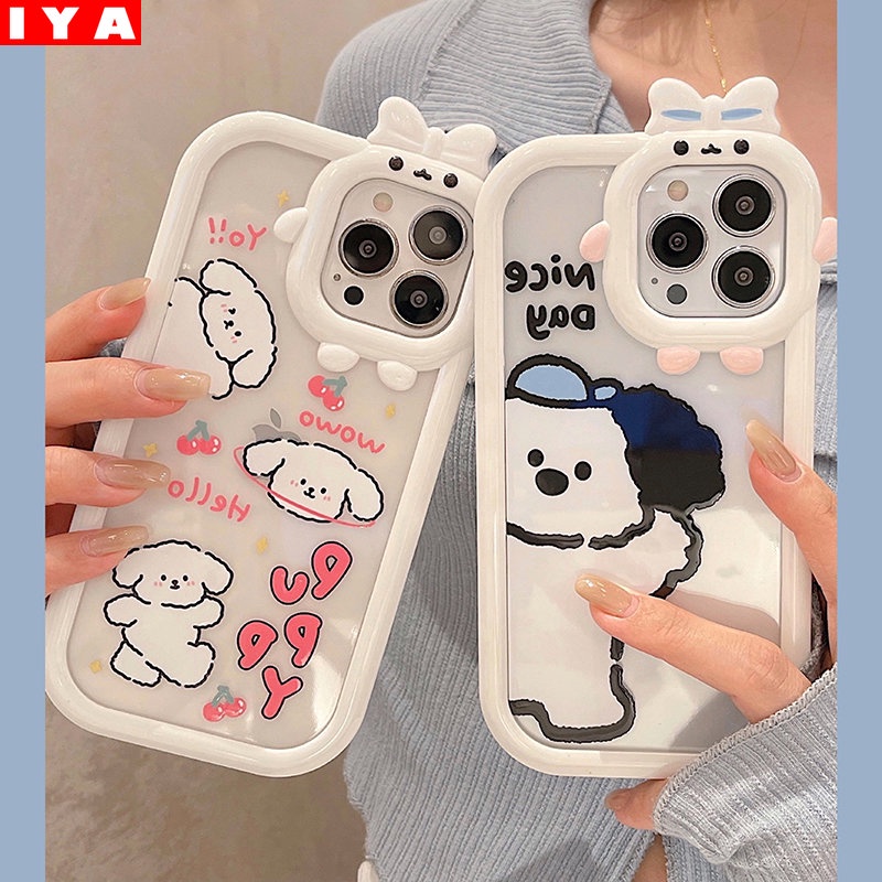 Soft Case Motif Kartun Anjing Untuk IPhone 14 Pro Max 13 Pro Max 11 12 Xr XS 6 6S 7 8 Plus SE 2020