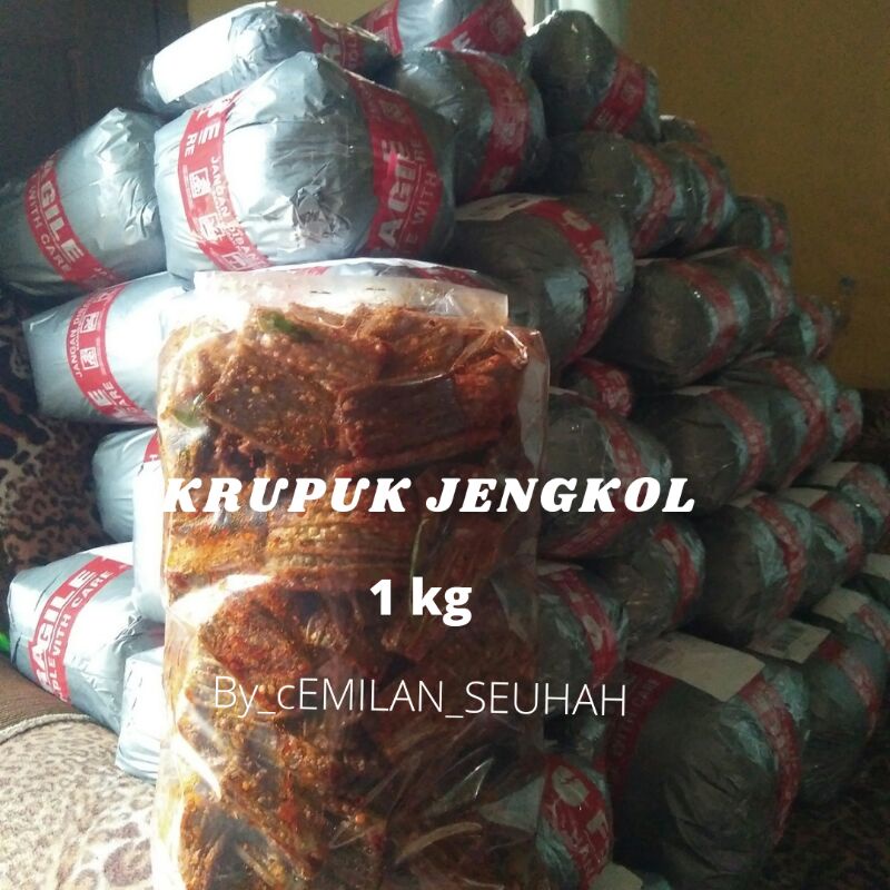 Kerupuk jengkol Pedas Bantat daun jeruk isi 1 Kg