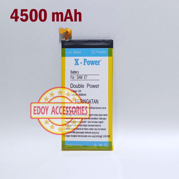 Batre Samsung Galaxy E7 2015 E700H Double Power Batu Baterai Battery Tanam