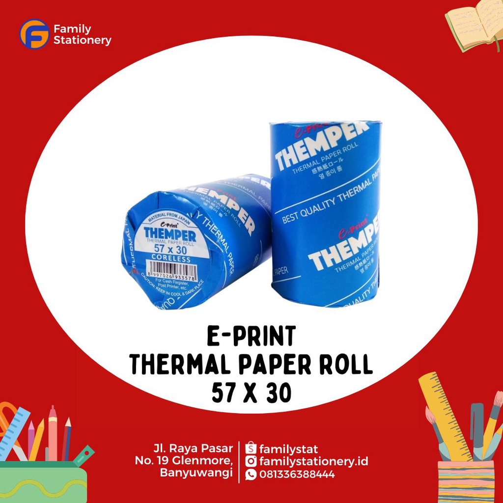 

Kertas Struk / Thermal Paper Roll 57 x 30 E-Print