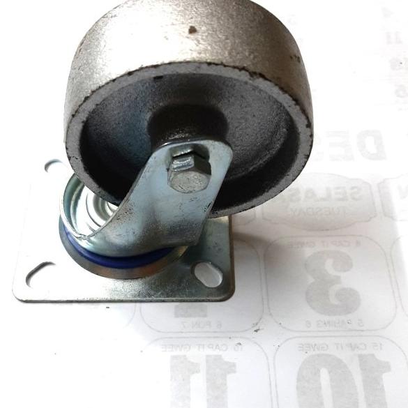 roda troli besi/roda besi untuk troli/roda besi light duty 3 hidup