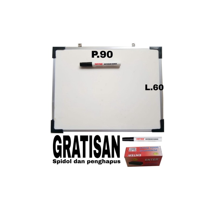 Papan Tulis Whiteboard Papan Tulis 90X60