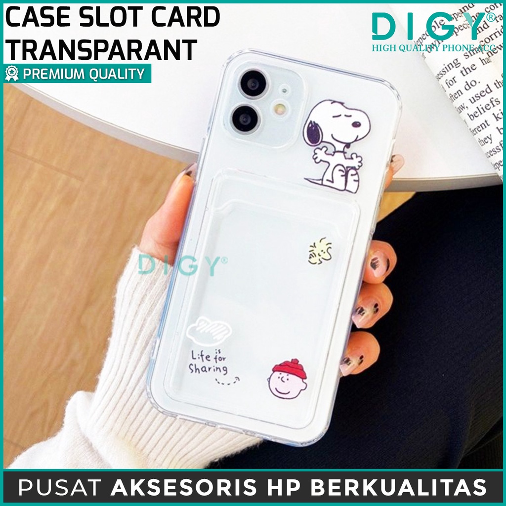 Redmi 10C Case Slot card Transparant / bening Motif karakter animal