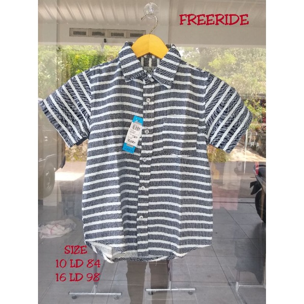 kemeja anak  cowok FREERIDE