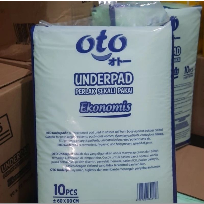 TERHEMAT!! UNDERPAD OTO PERLAK Alas Pipis/Alas Ompol Sekali pakai 60X90cm, Isi 10pcs