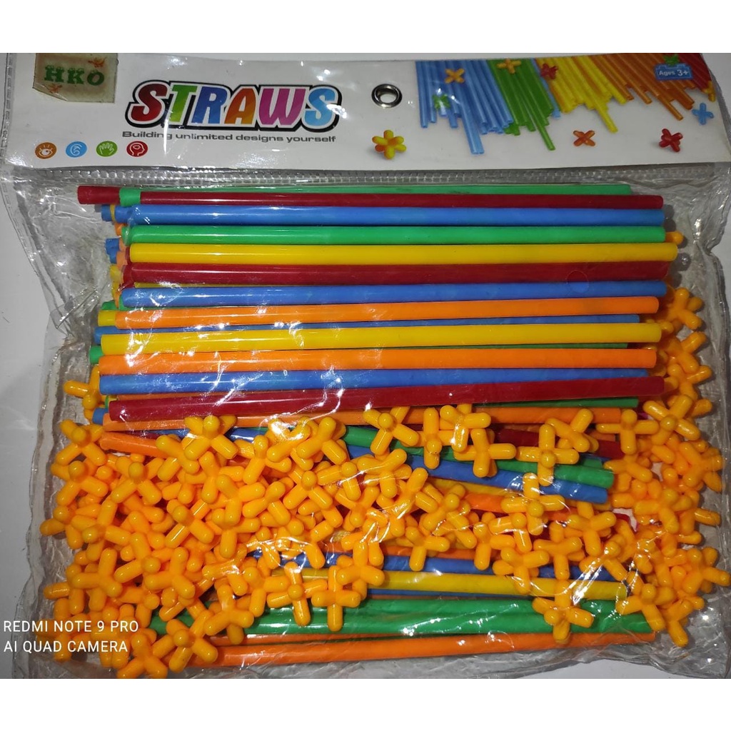 DIY STRAWS Lego Sedotan Mainan Edukasi Anak