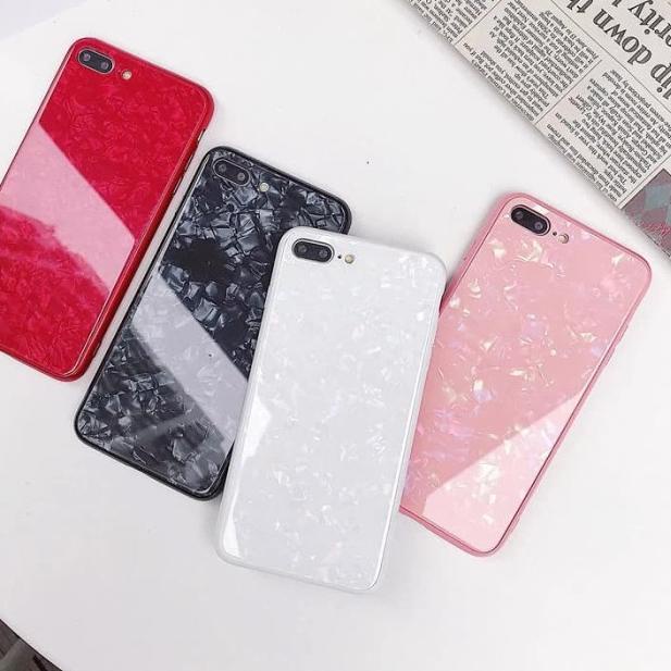 Iphone 7 PLUS Shiny Shell Diamond Glass Hard Case