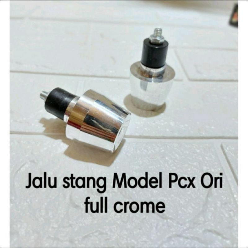 HARGA SEPASANG KIRI KANAN BANDUL JALU STANG MODEL PCX VARIAN MINI(KECIL) JALU STANG CHROME UNIVERSAL