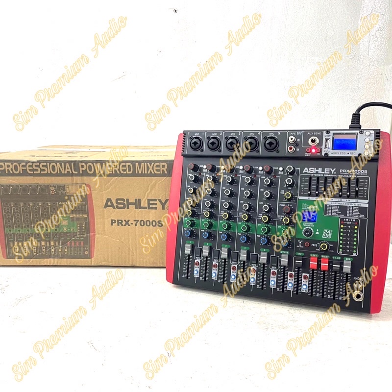 POWER MIXER 7 CHANNEL OUTPUT 5 CHANNEL ASHLEY PRX-7000S PLUS SUBWOOFER