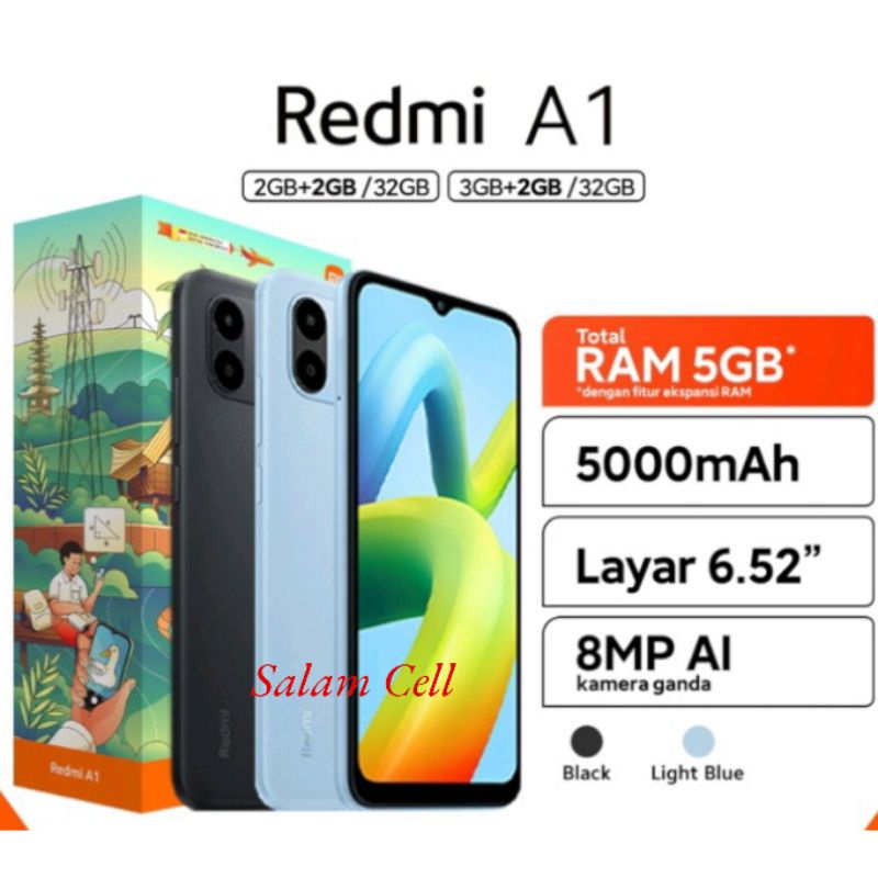 Xiaomi Redmi A2 Ram 3/64GB Baterai 5.000MaH Garansi Resmi TAM