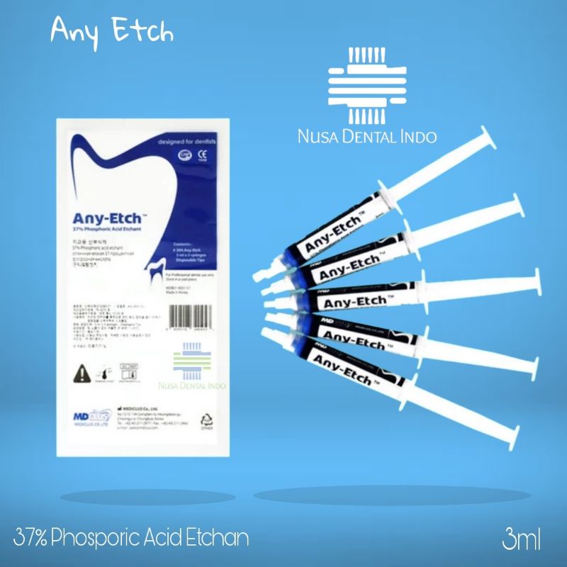 Etsa gel gigi etching any etch dental phosphoric acid etchant etchan 37% 3ml any-etch