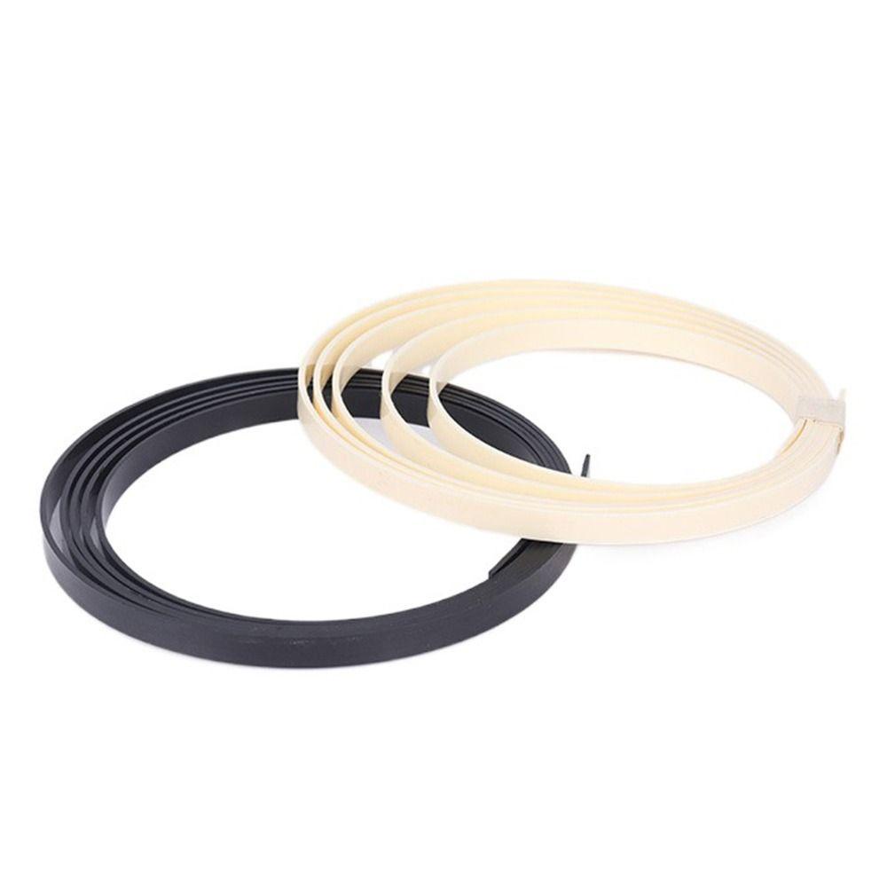 Suyo 2pcs Membuat Edging Strip Hitam Putih Gitar Bassukulele Cocok Untuk Merayap Pengikat Plastik Gitar